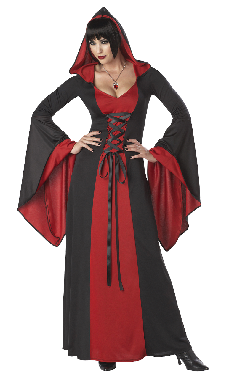Erwachsenes rotes Halloween-Gewand-Kostüm