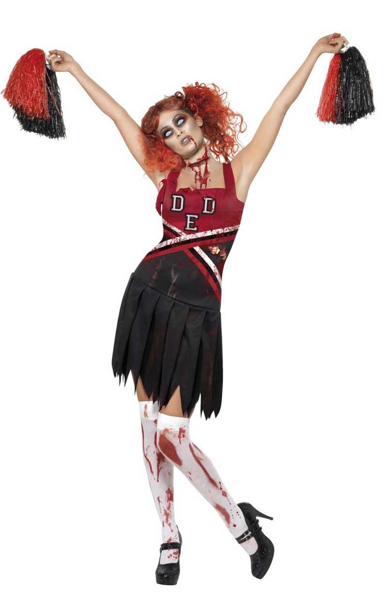 Zombie-Cheerleader-Kostüm für Erwachsene
