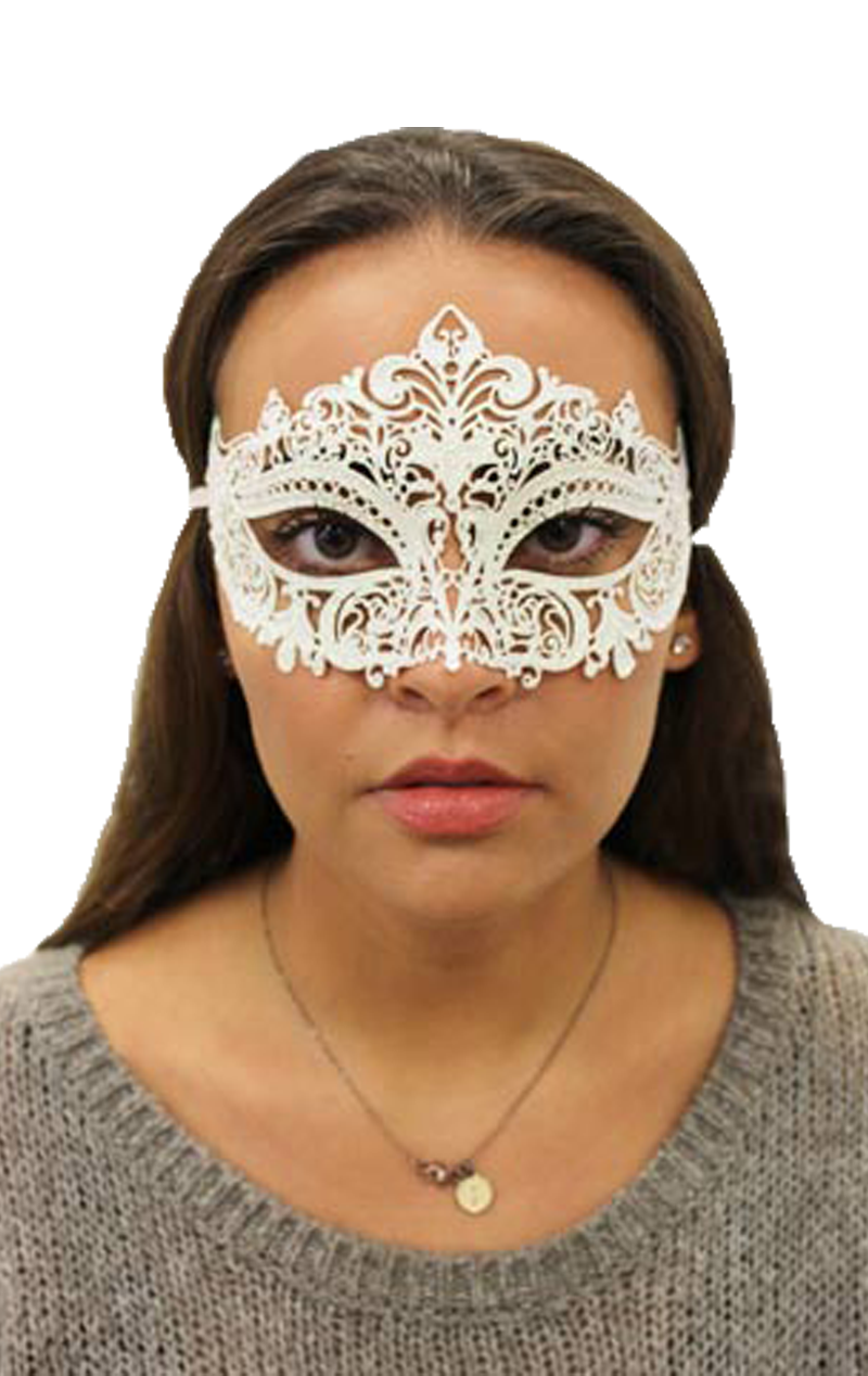 Maskenmaske aus Weißmetall