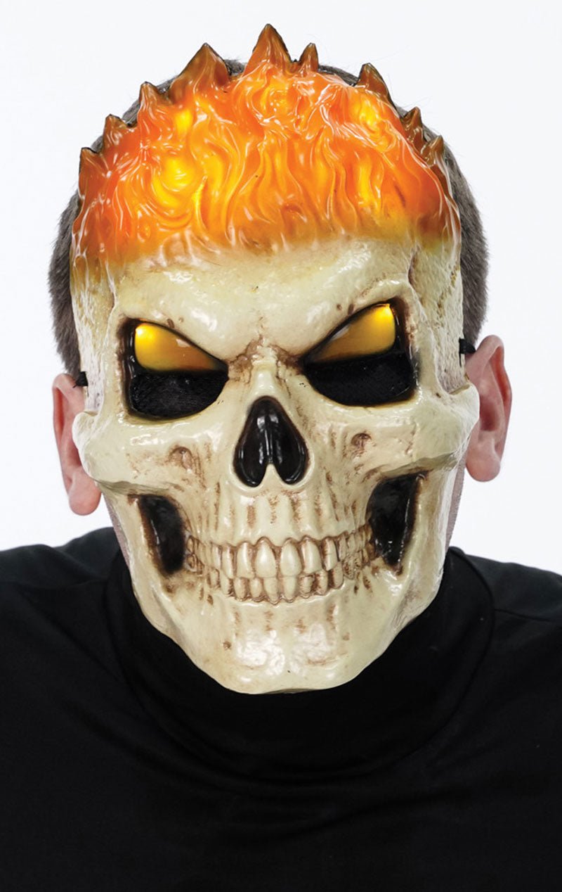Adult Flaming Inferno Skull Mask - Joke.co.uk