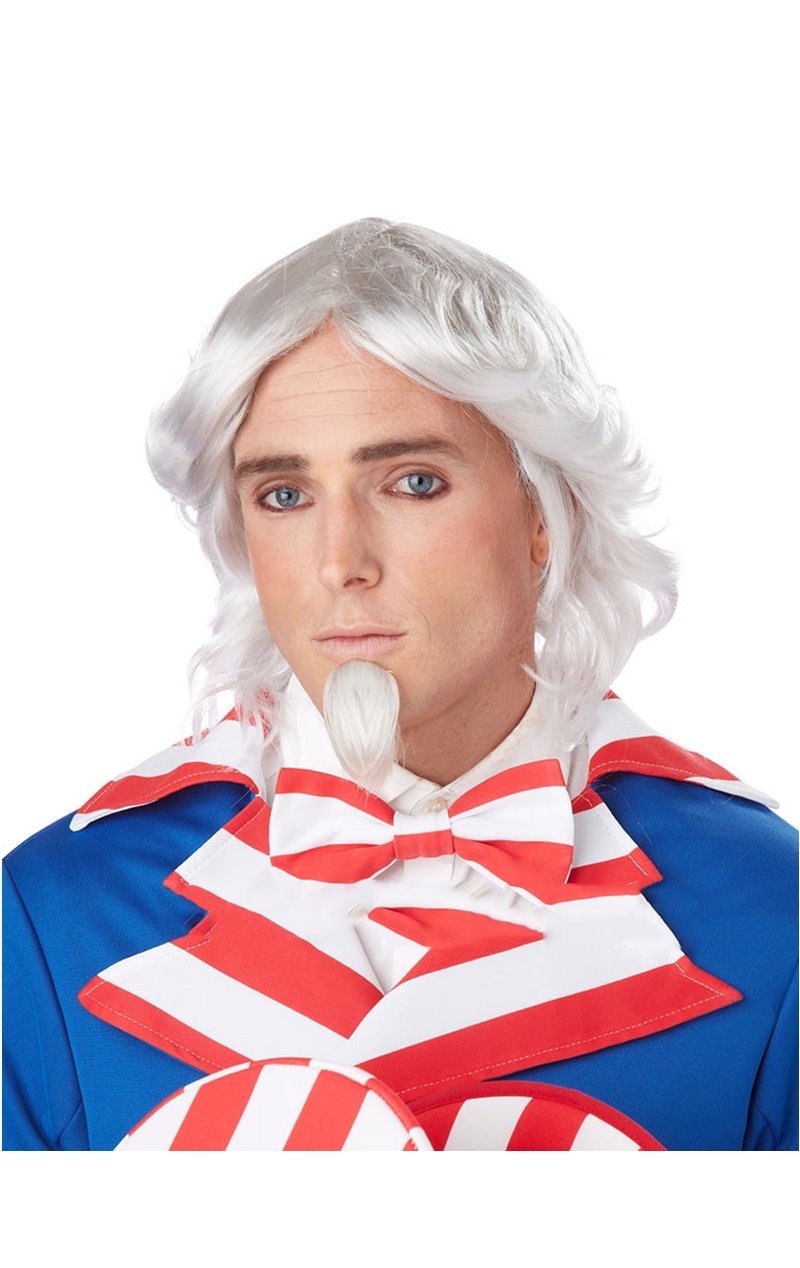 Adult Uncle Sam Wig & Chin Patch Accessory - Joke.co.uk