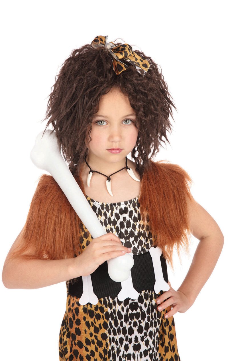 Child Cavegirl and Wig Costume - Joke.co.uk